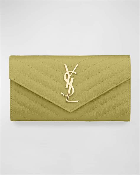 ysl monogram large flap wallet in glitter|ysl wallet woman.